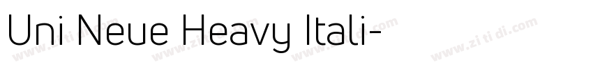 Uni Neue Heavy Itali字体转换
